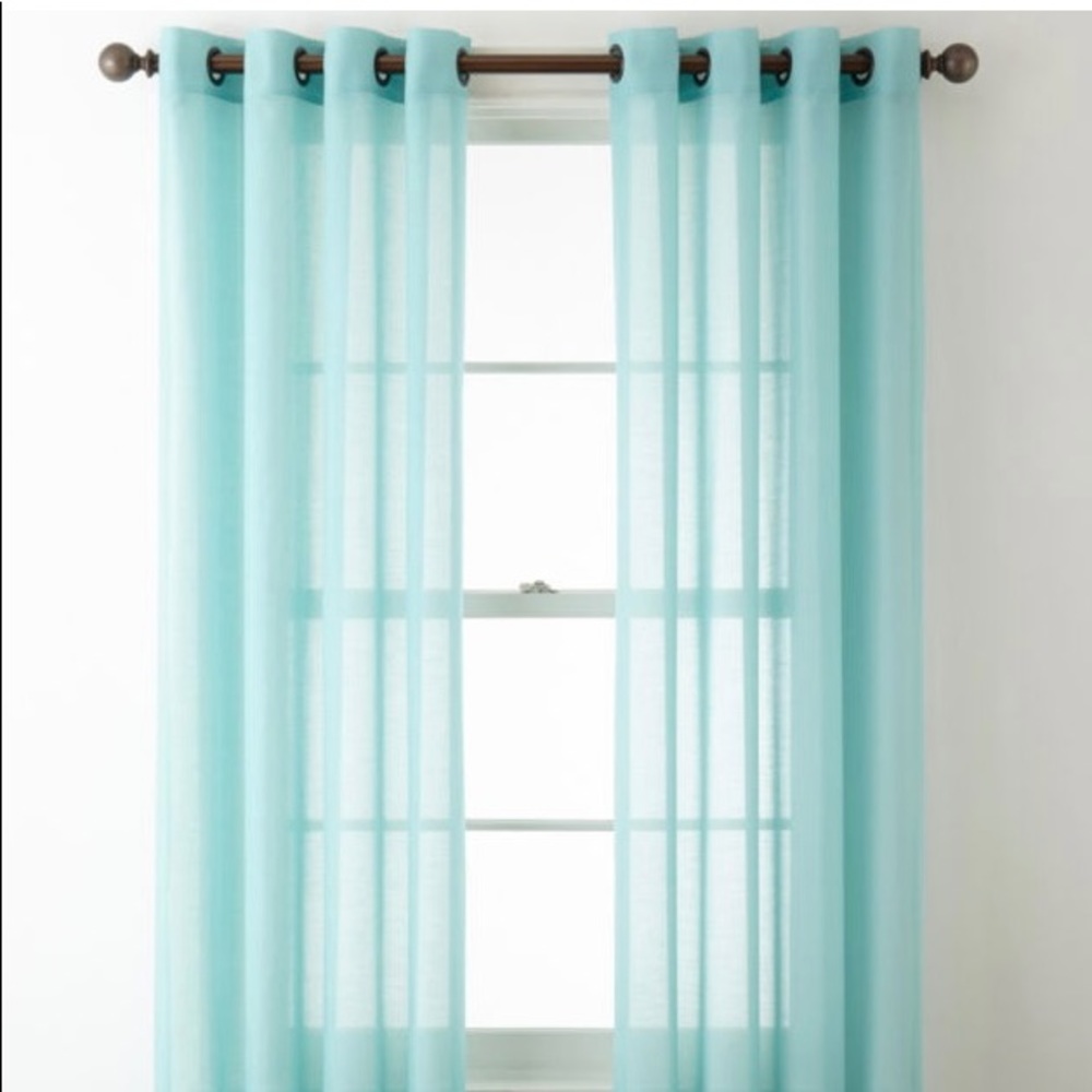Aqua panel curtains